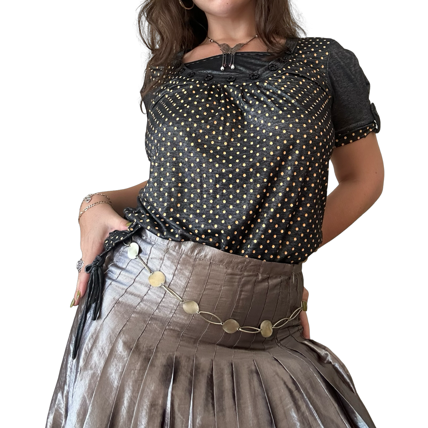 Polka dot top ✮ Size XL