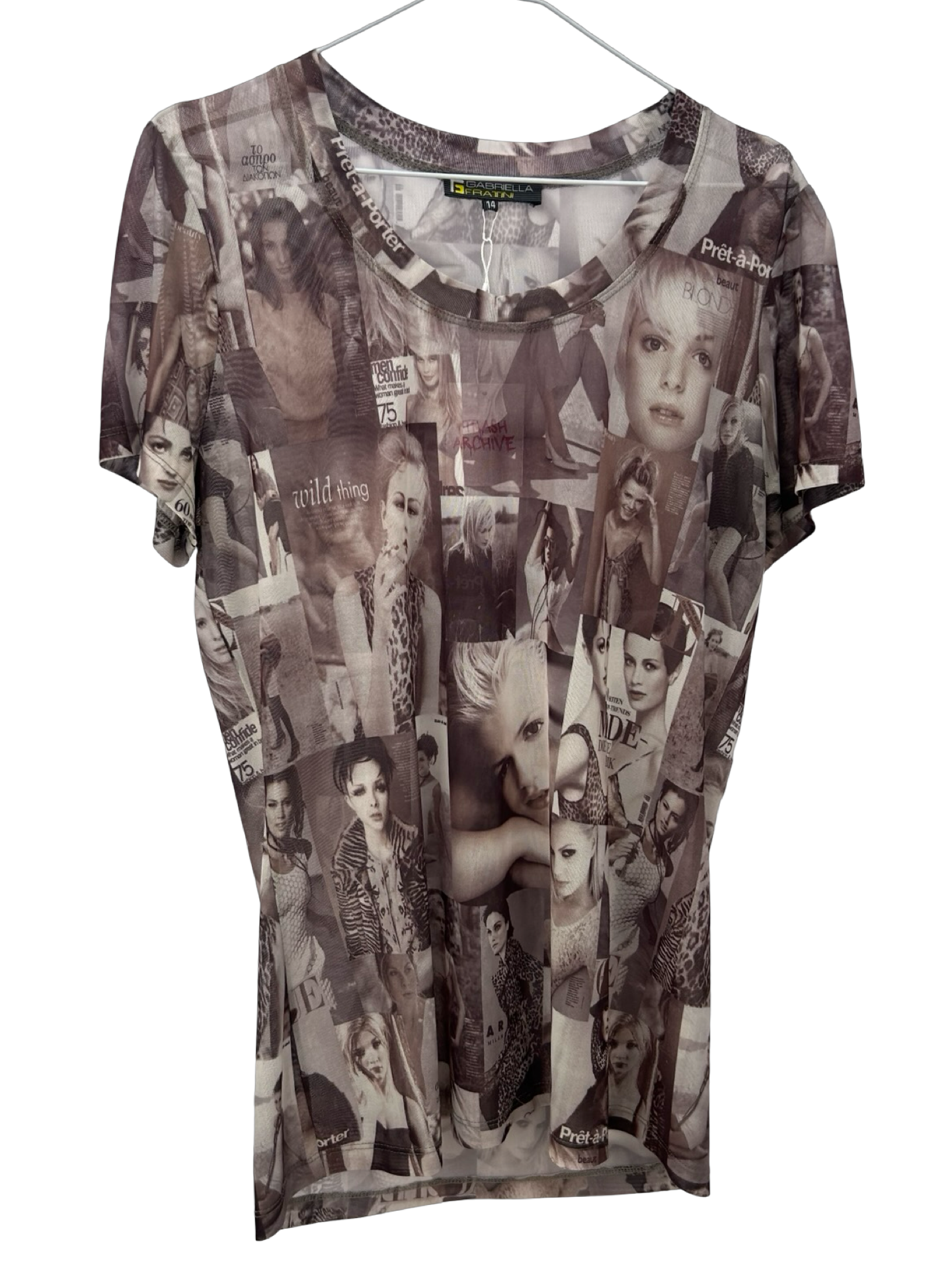 90s Graphic Mesh Tee ✮ Size 14