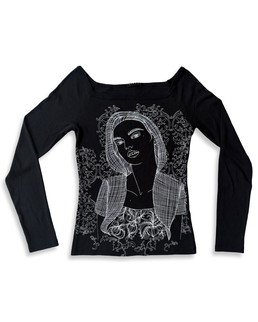 Italian Graphic Longsleeve Top ✮ Size M