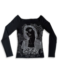 Italian Graphic Longsleeve Top ✮ Size M