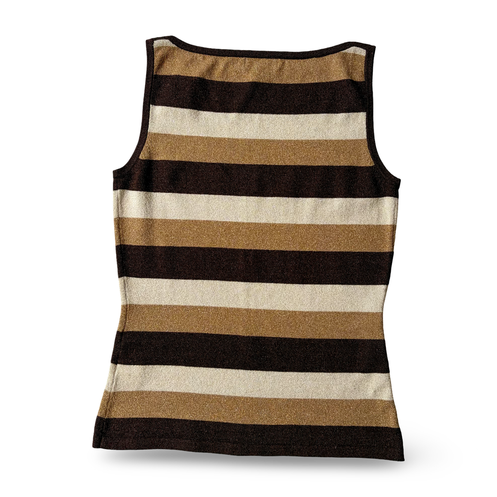 Vintage striped glitter top ✮ Size S