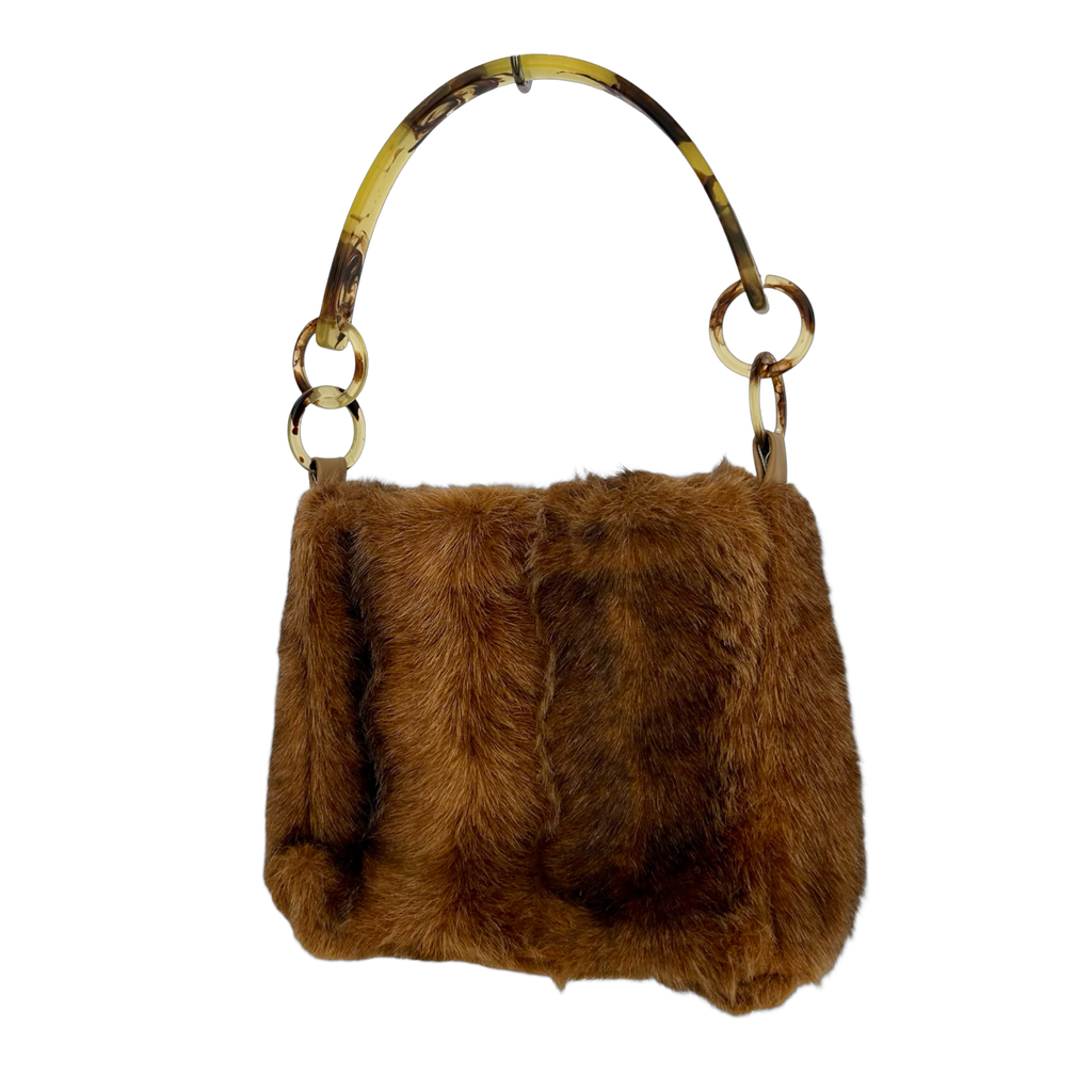 Faux fur handbag