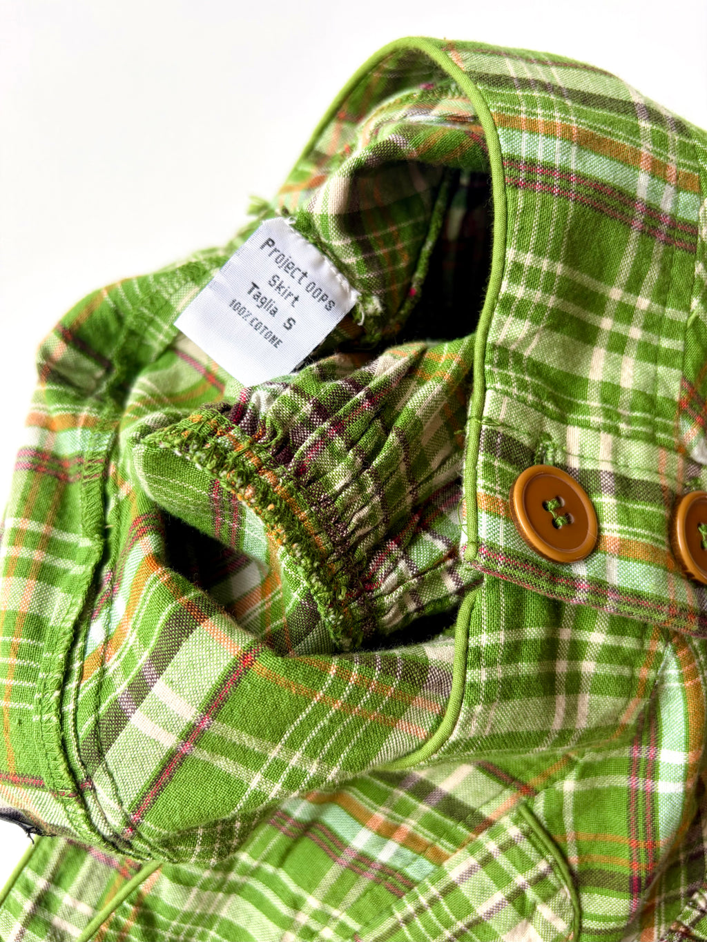 Vintage Green Plaid Mini Skirt ✮ Size S
