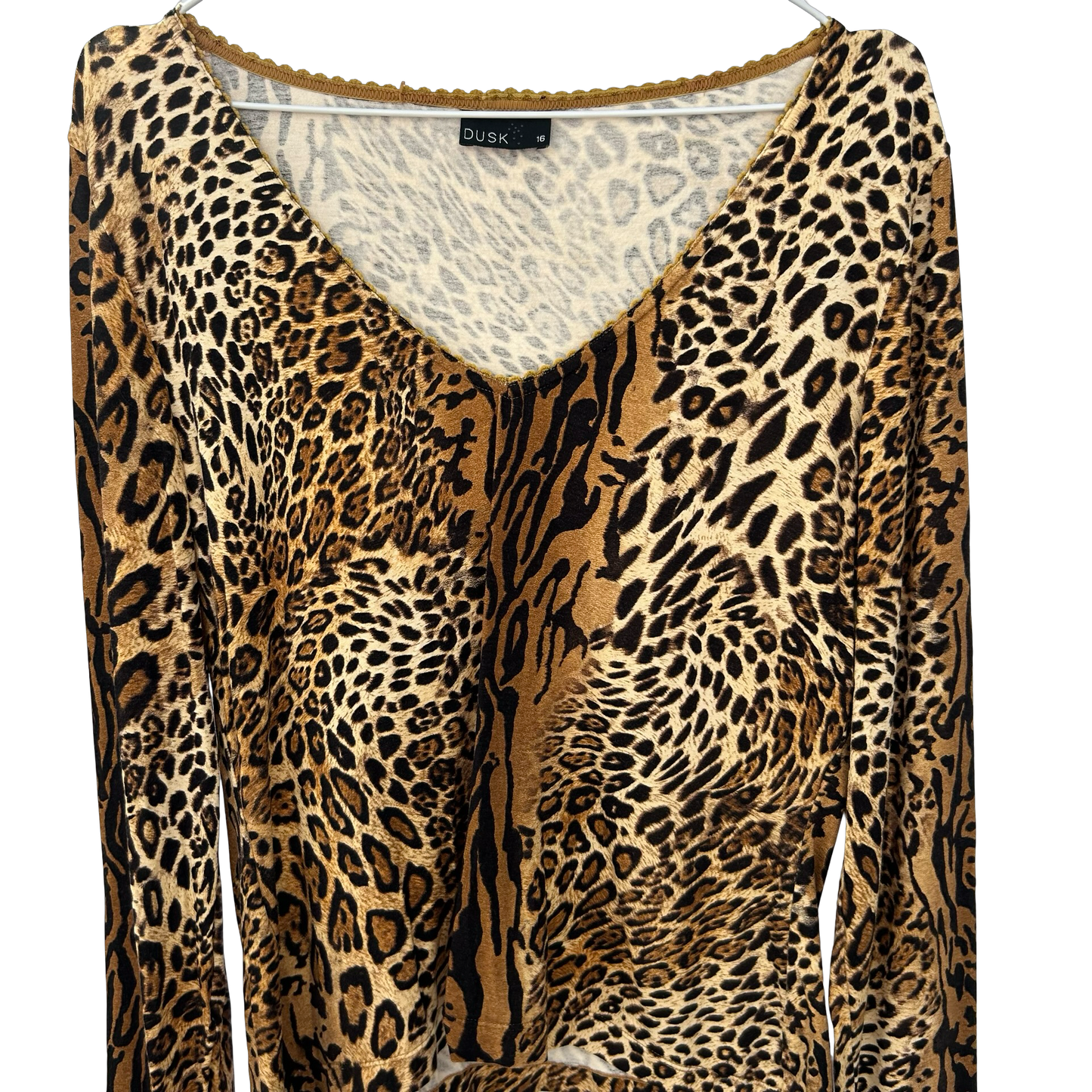 Leopard Print Long Sleeve Top ✮ Size 16