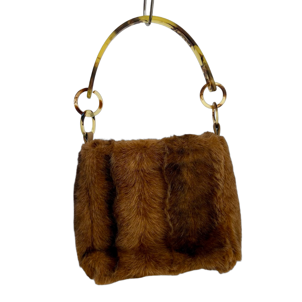 Faux fur handbag