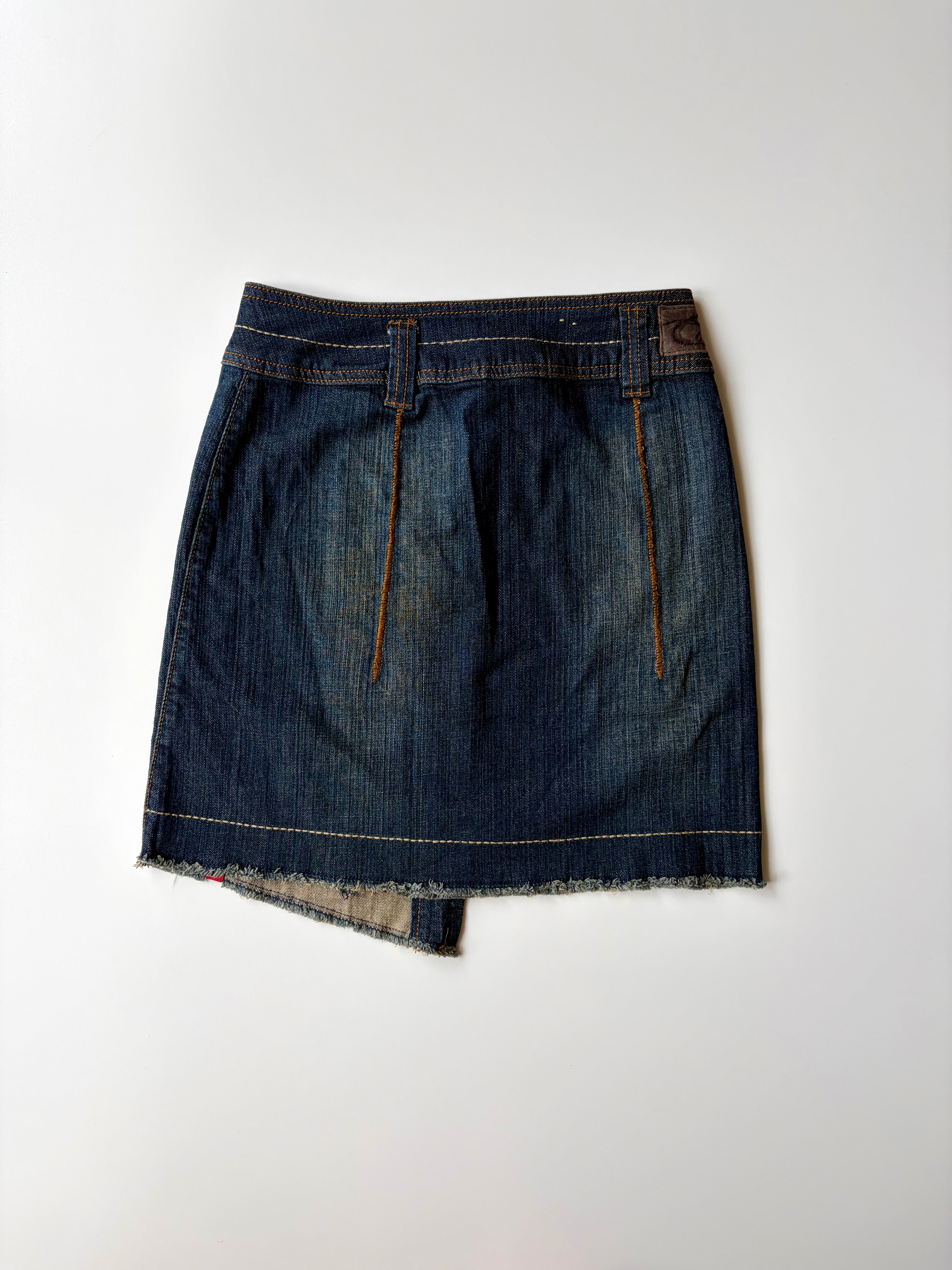 Esprit Asymmetrical Denim Wrap Skirt ✮ Size 28"