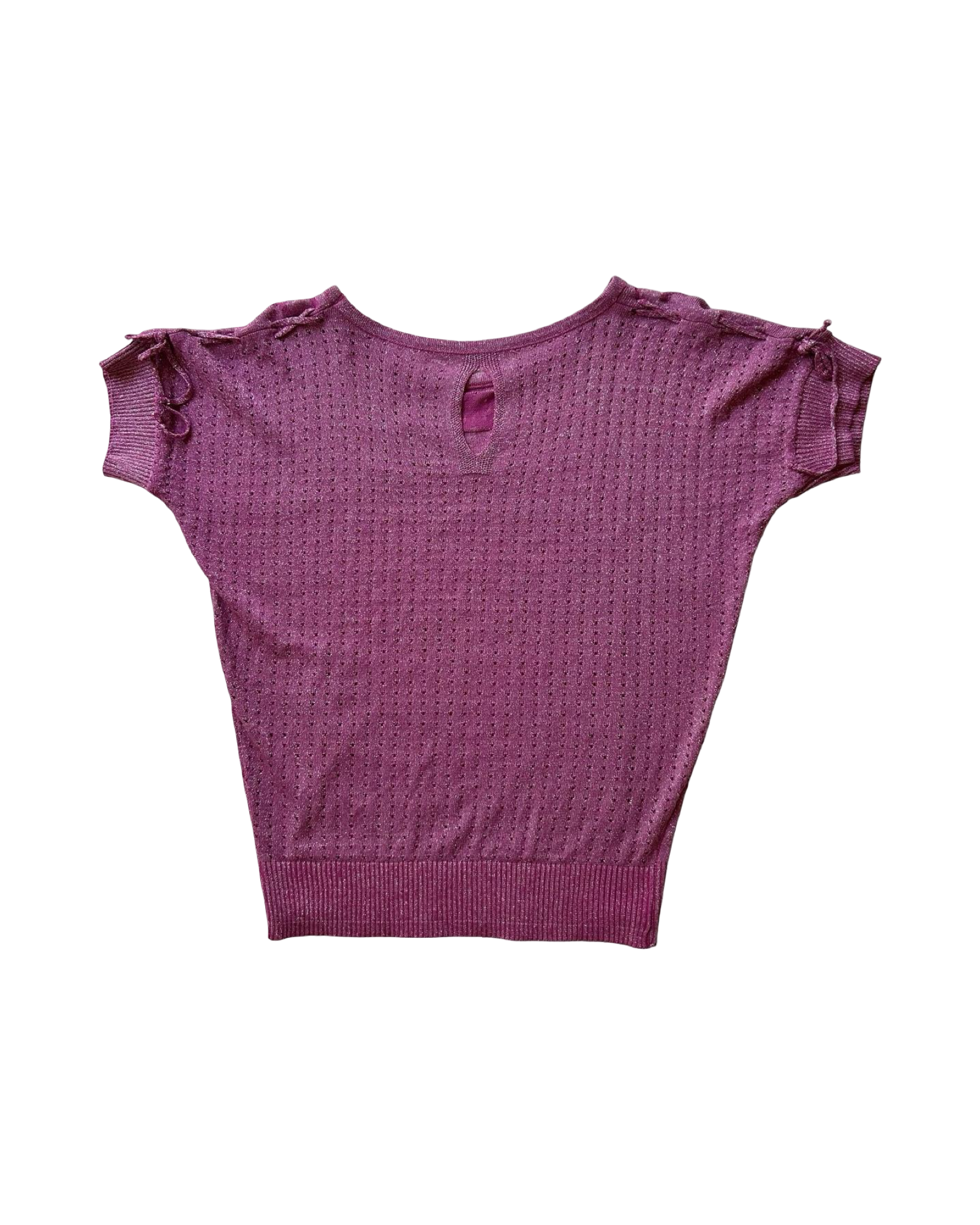 Fuchsia Glitter Knit Top ✮ Size M