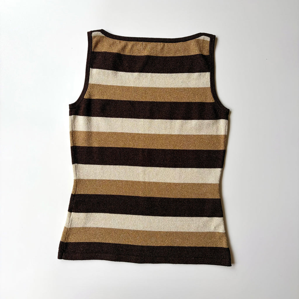 Vintage striped glitter top ✮ Size S