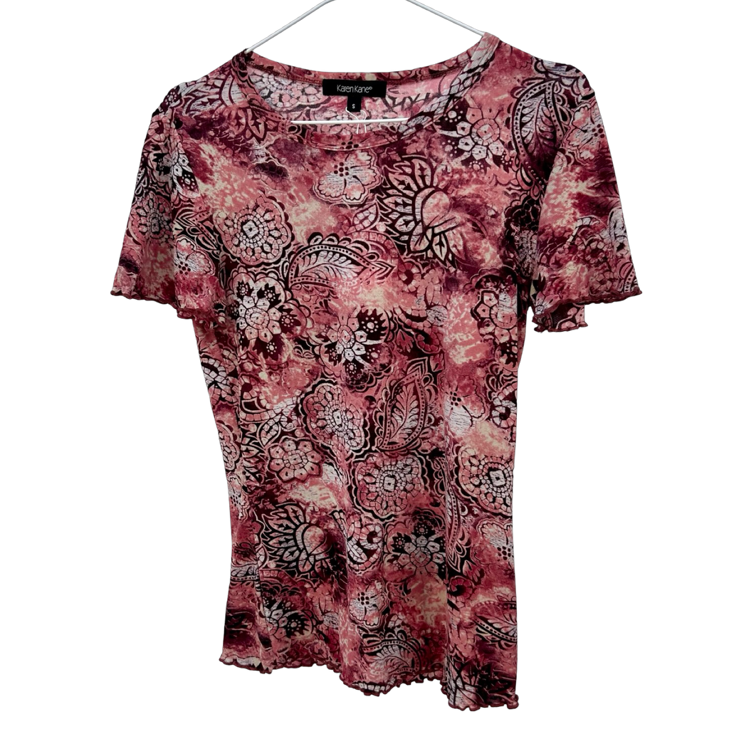 Vintage Paisley Mesh Tee ✮ Size S/M