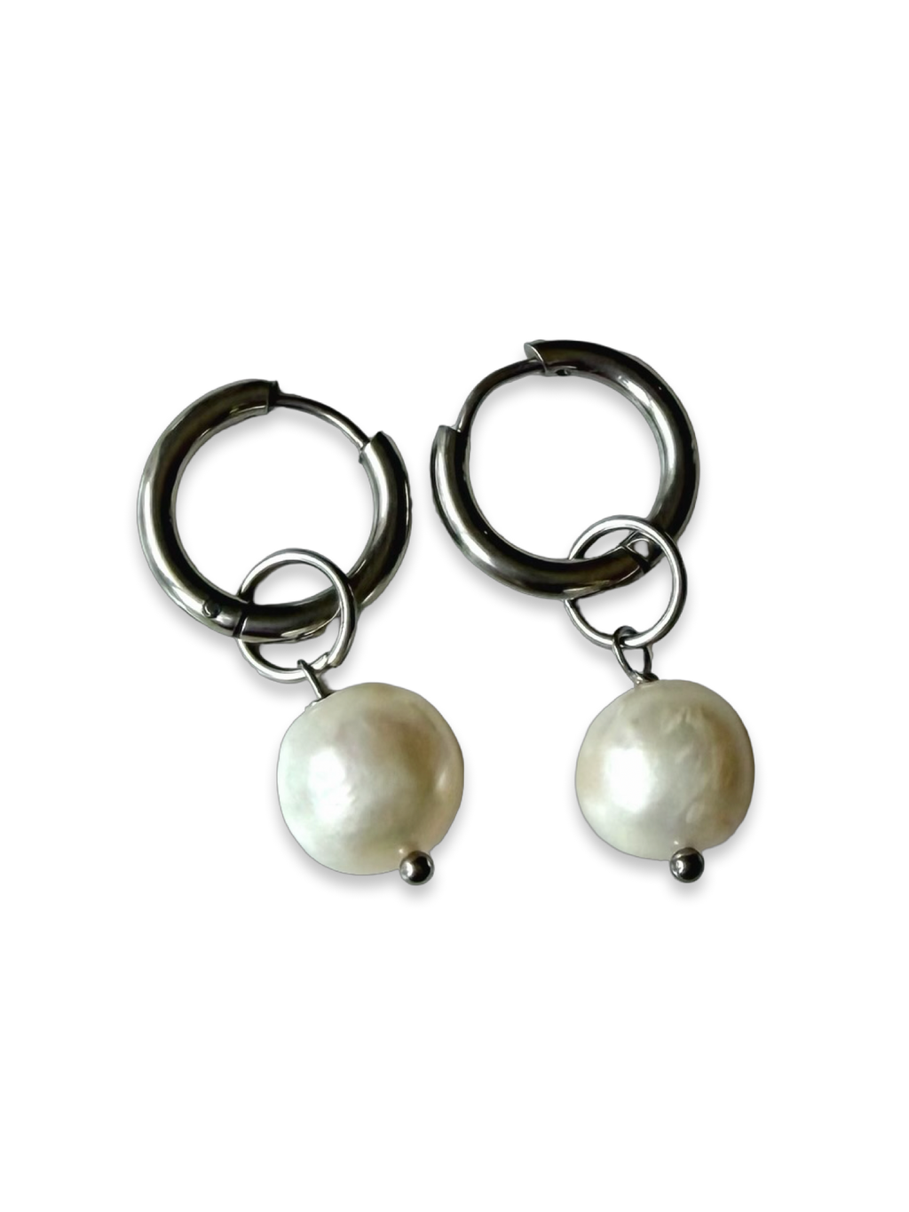 Pearl Huggie Earrings 04
