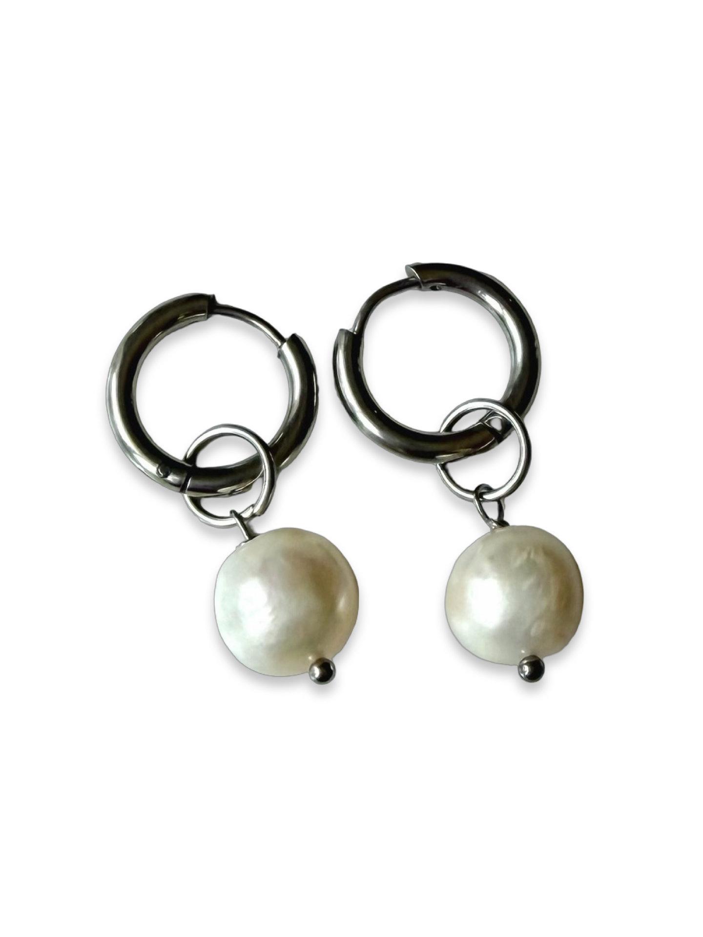 Pearl Huggie Earrings 04