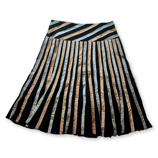 Metallic Pleated Midi Skirt ✮ Size 16