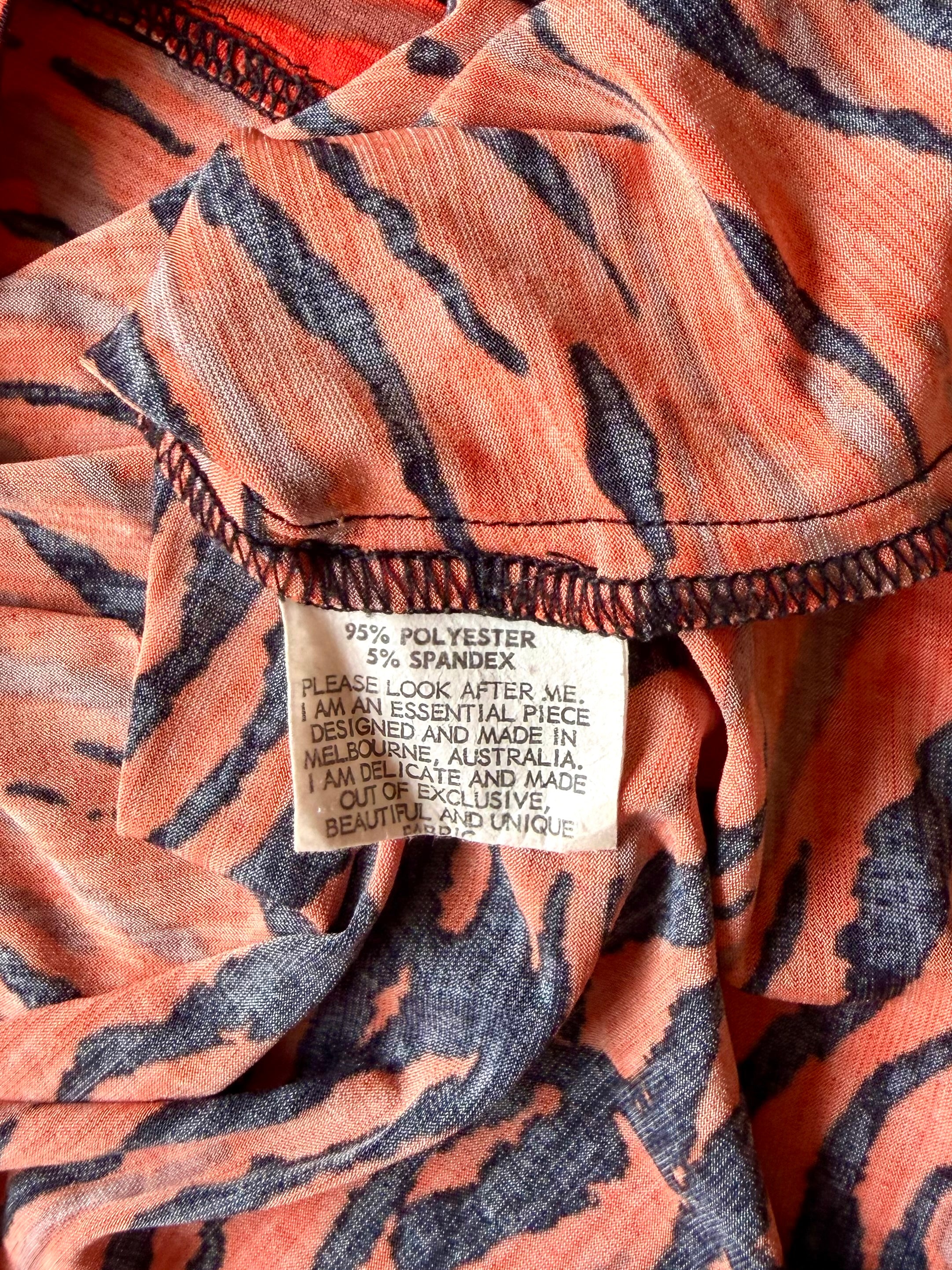 90s Red Tiger Print Sleeveless Top ✮ Size M