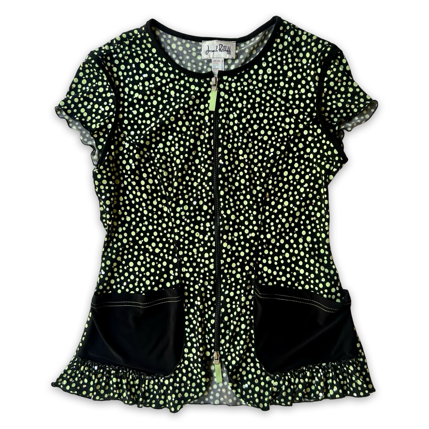 RARE Joseph Ribkoff Double Zip Top ✮ Size 10