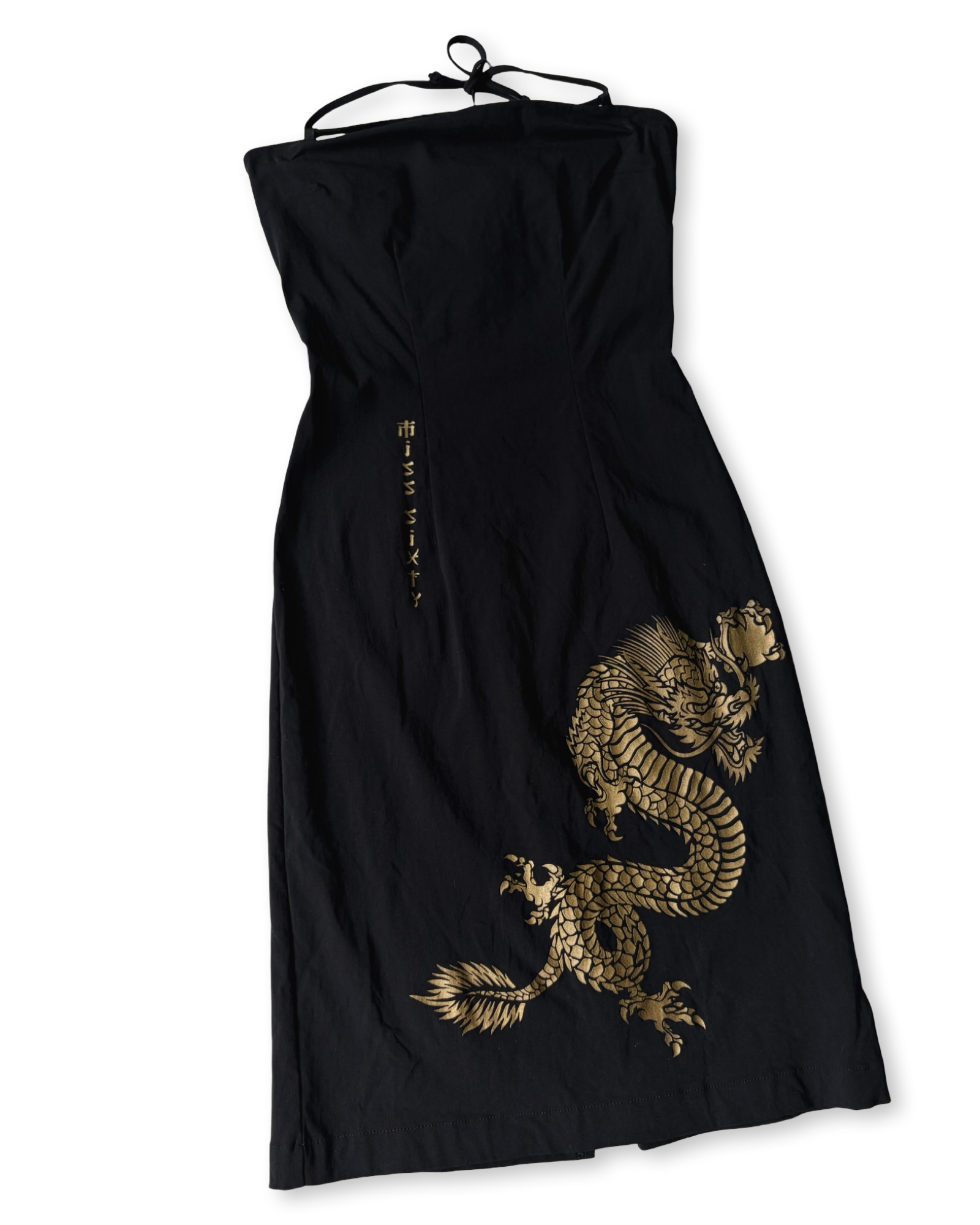 Miss Sixty Gold Dragon Bodycon Dress ✮ Size XS*