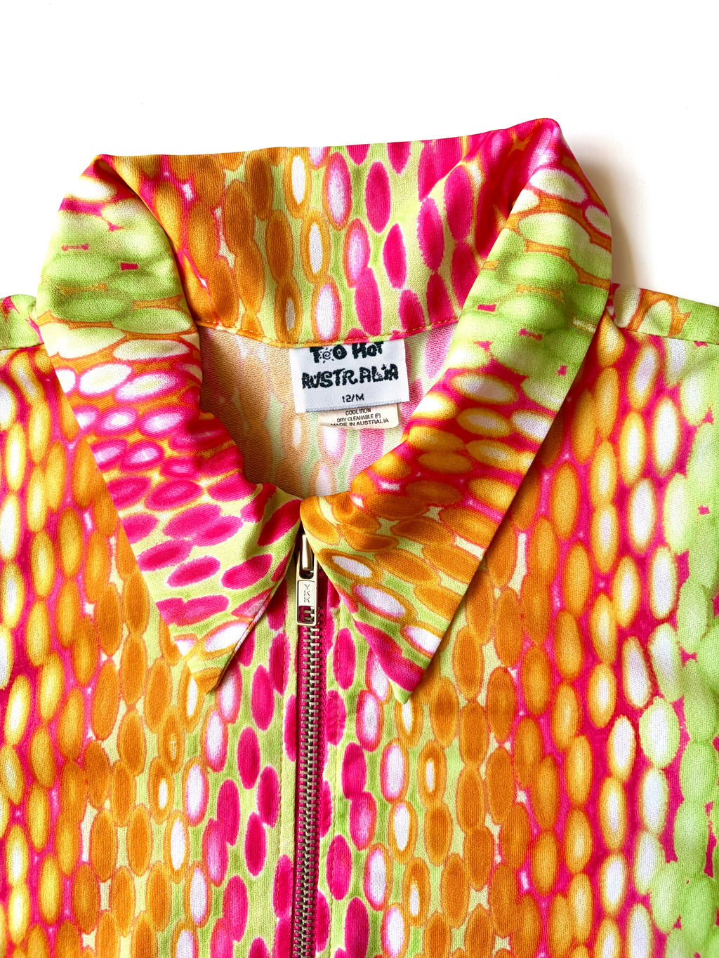 90s Neon Zip Top ✮ Size 12/M