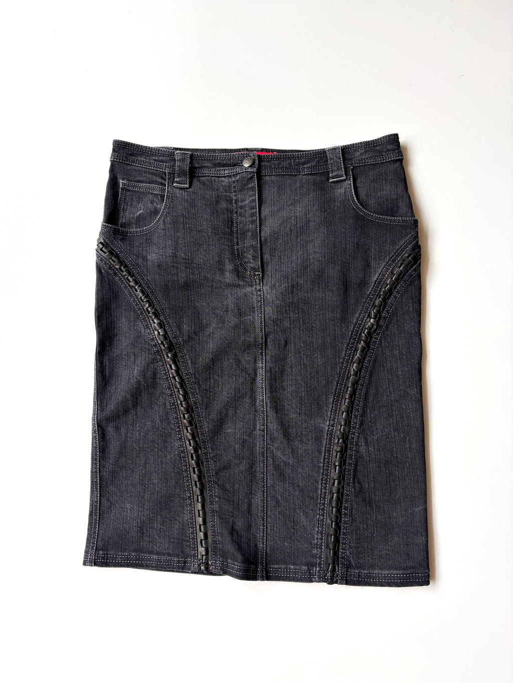Angelo Marani Denim Midi Skirt ✮ Size 12*