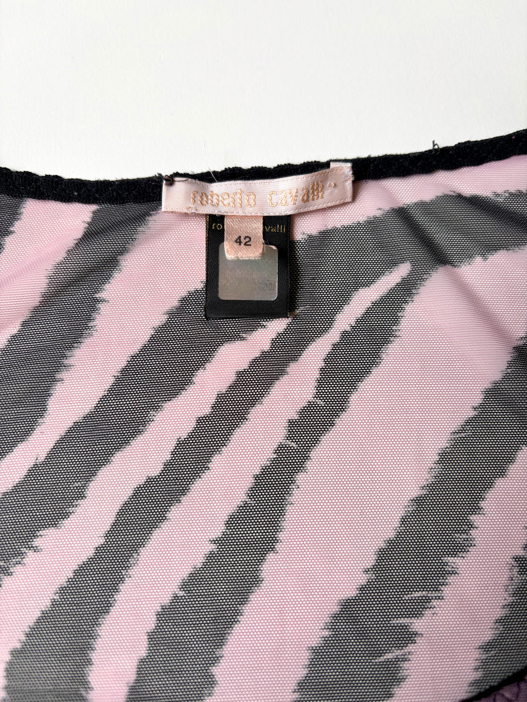 RARE Roberto Cavalli Pink Zebra Mesh Top  ✮ Size 42 (M)