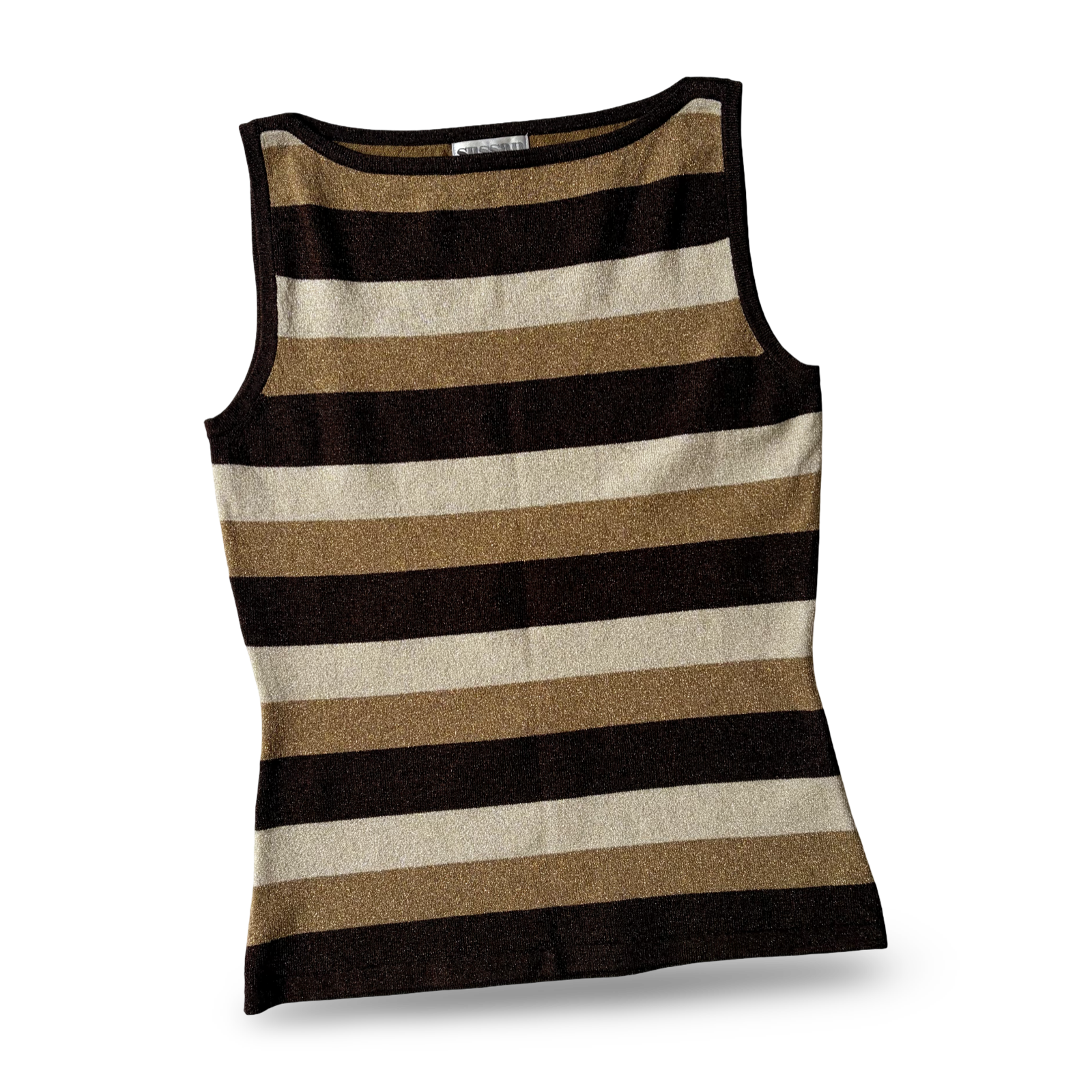 Vintage striped glitter top ✮ Size S