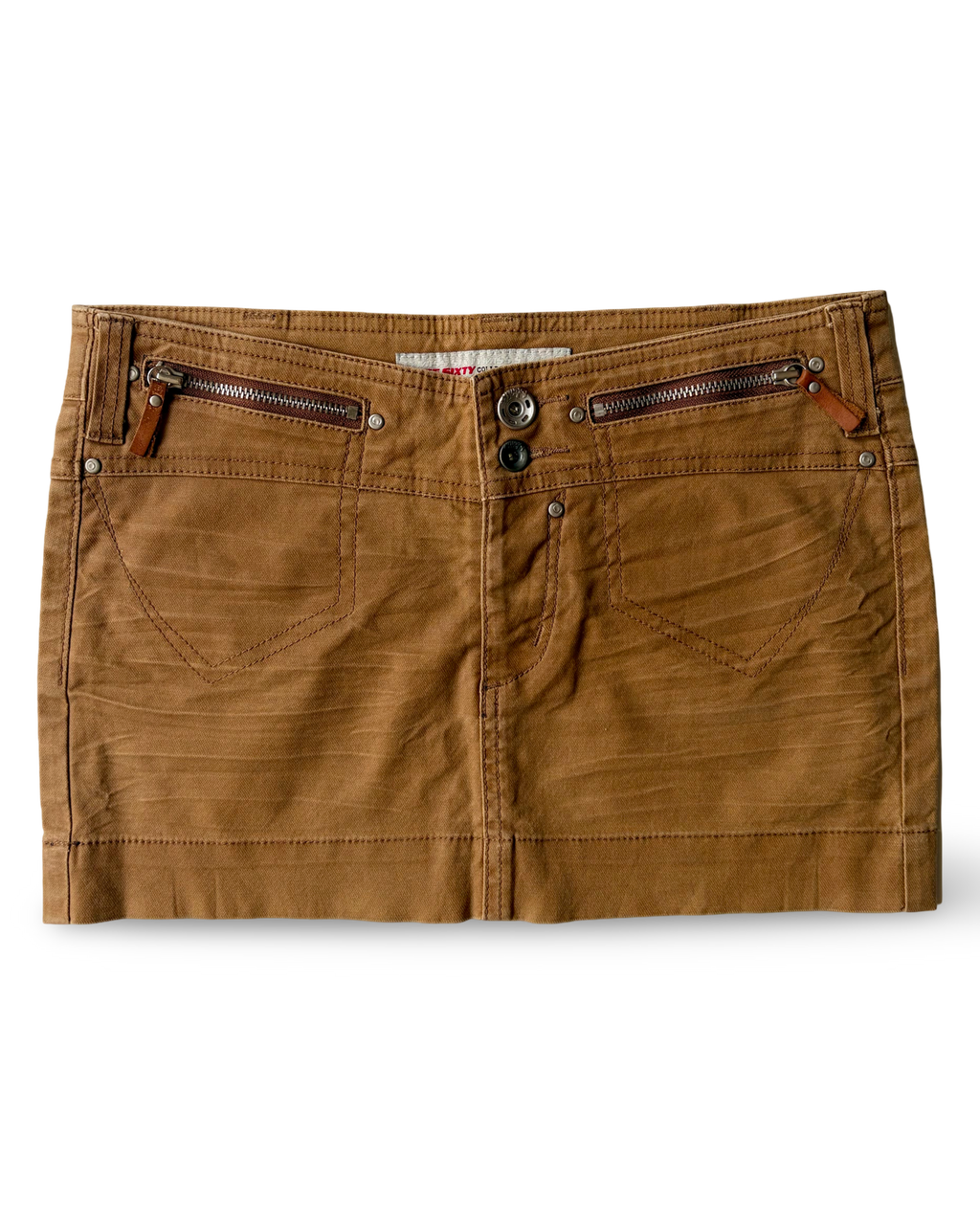Miss Sixty Tan Mini Skirt ✮ Size 26"