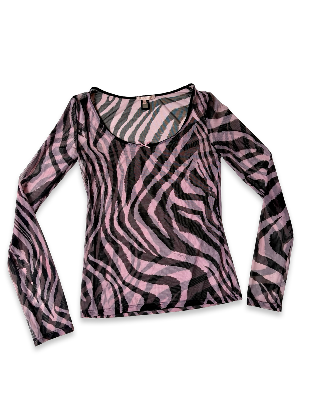 RARE Roberto Cavalli Pink Zebra Mesh Top  ✮ Size 42 (M)