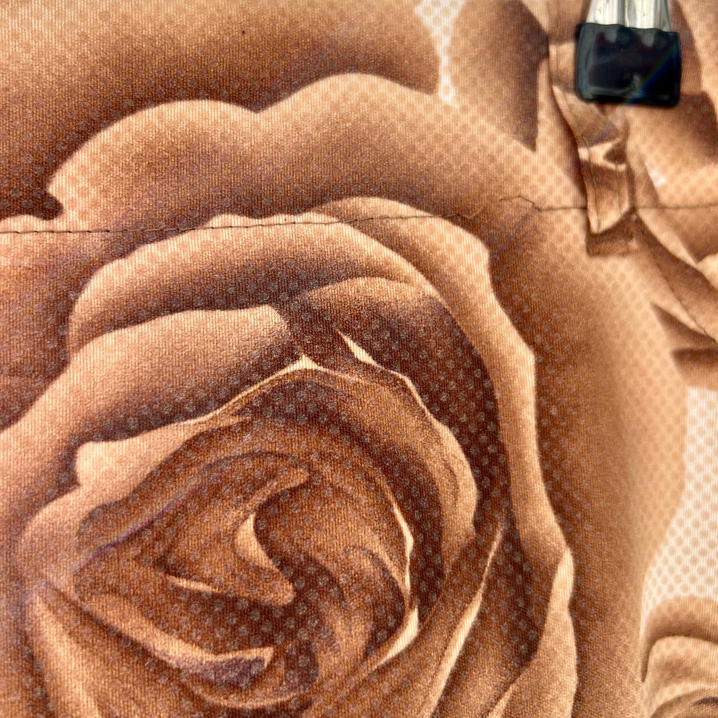 90s Digital Rose Print Midi Skirt ✮ Size 10