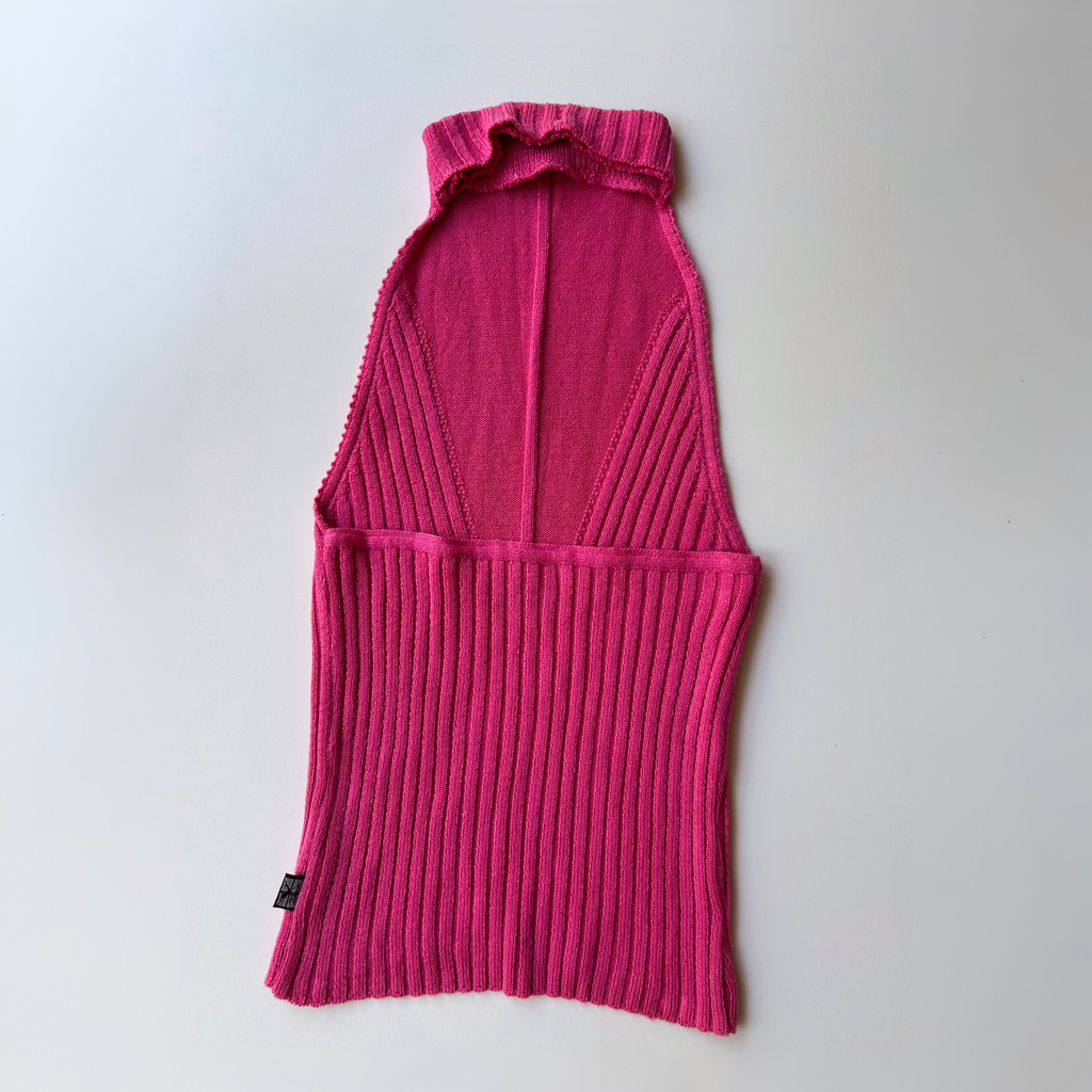 Pink Knit Halter Top ✮ Size M-XL