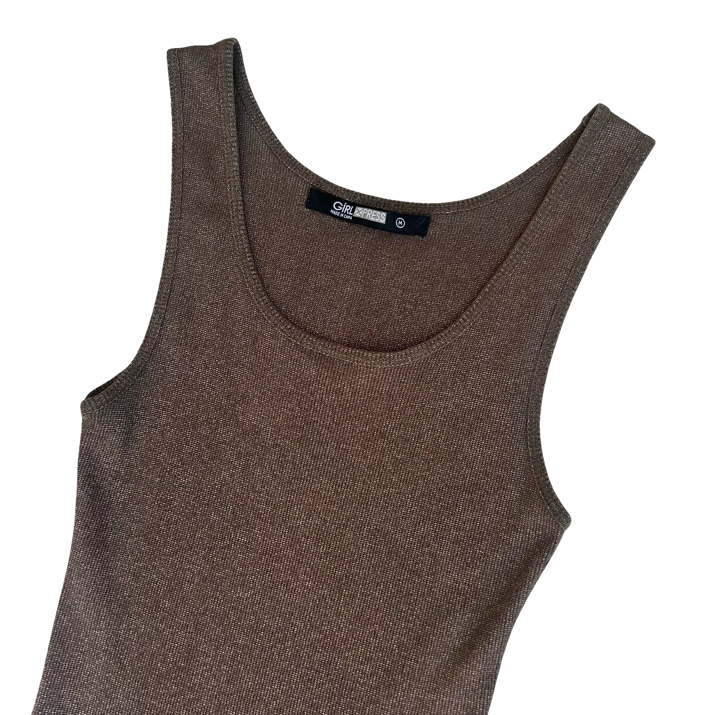 Bronze Glitter Tank Top ✮ Size M