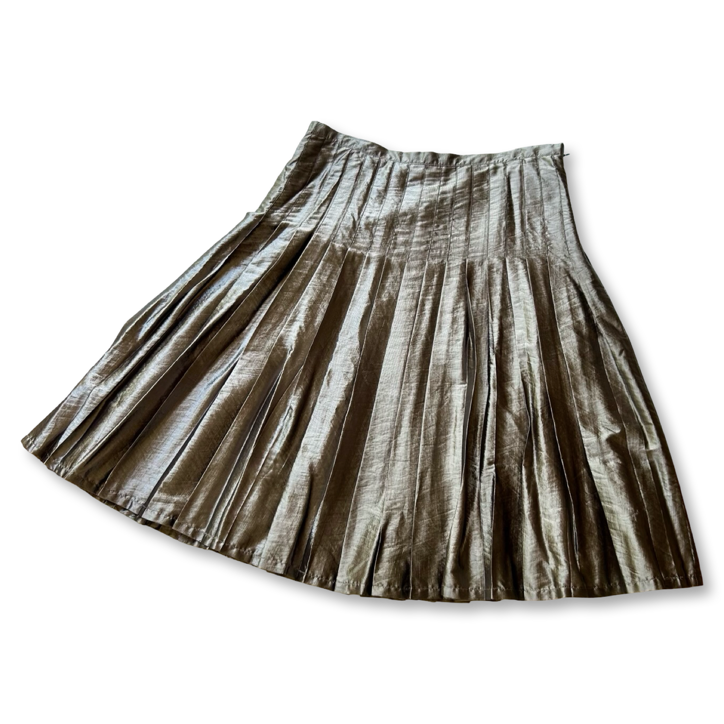 Metallic Pleated Midi Skirt ✮ Size 12
