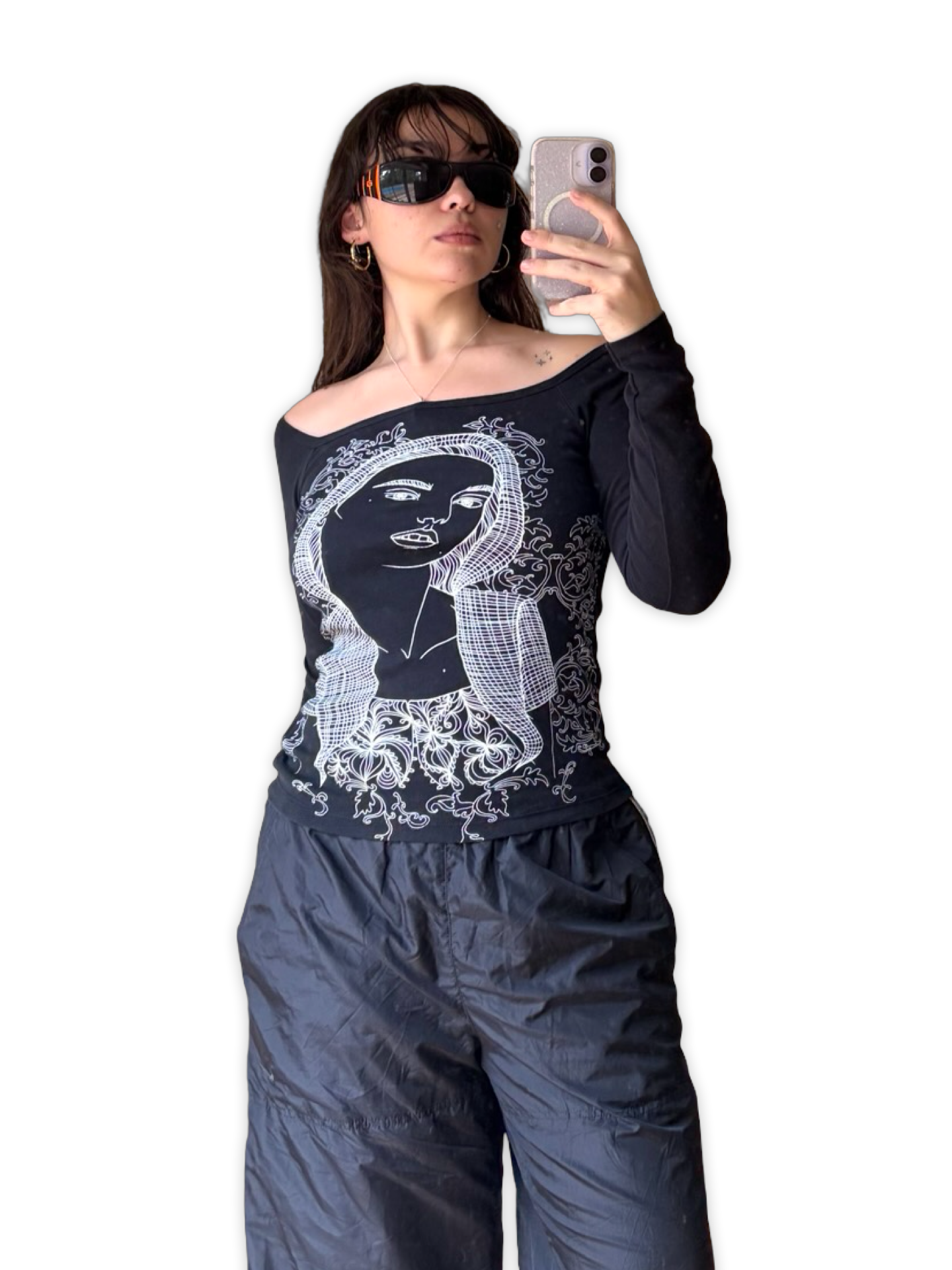 Italian Graphic Longsleeve Top ✮ Size M