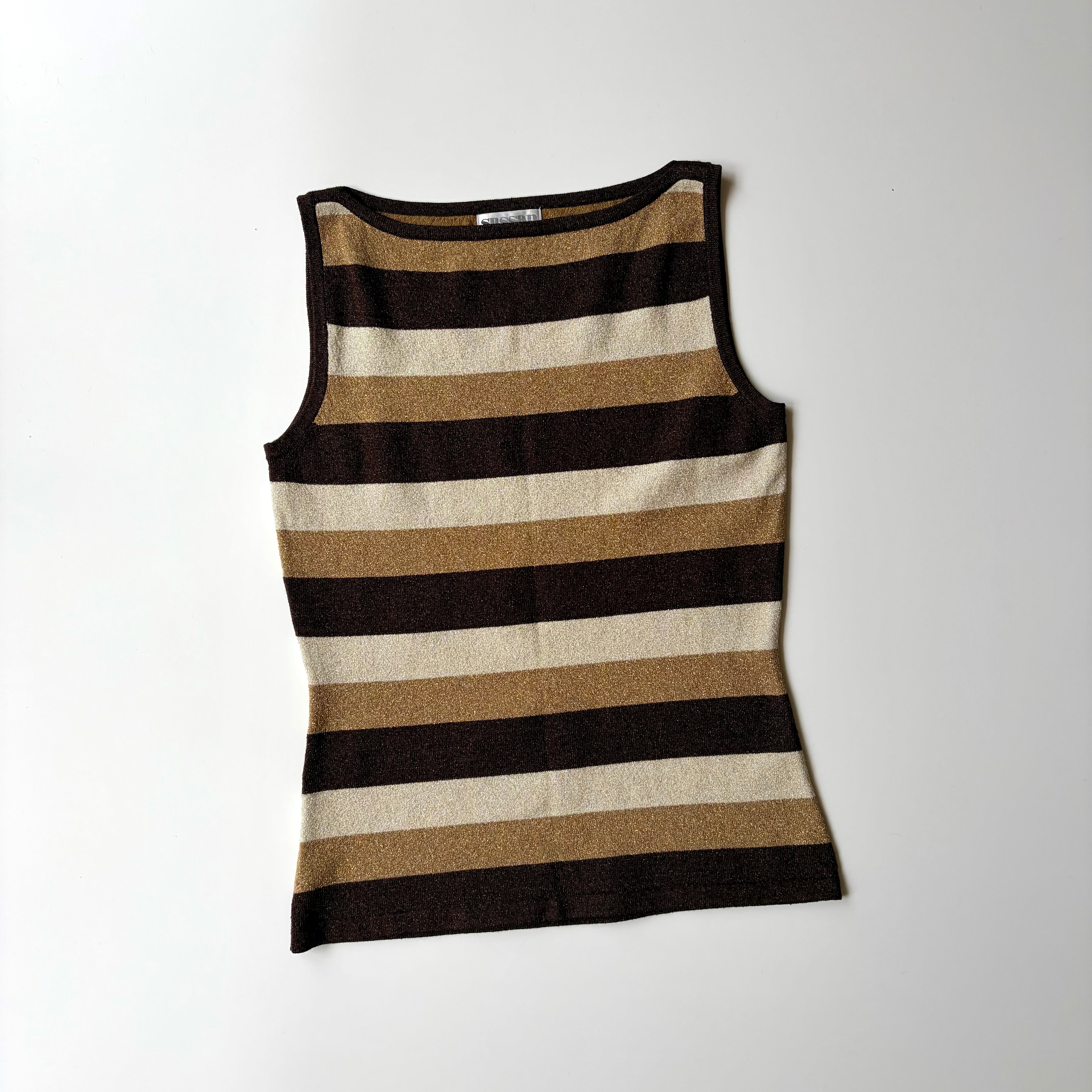 Vintage striped glitter top ✮ Size S