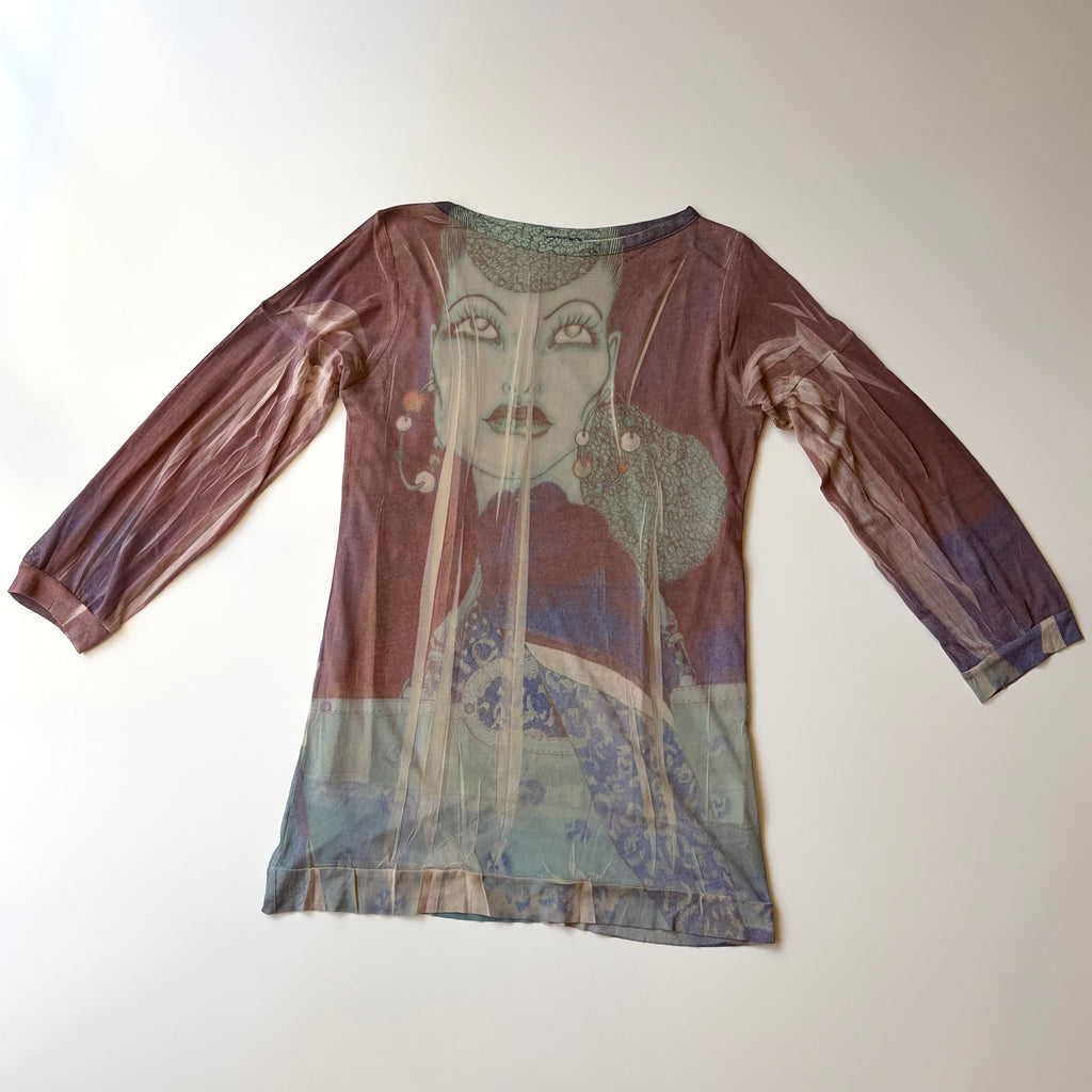 Rare Italian 90s Graphic Top ✮ Size L