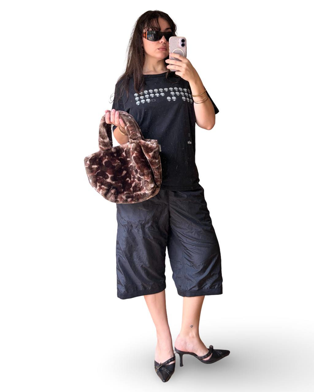 Fluffy Animal Print Handbag