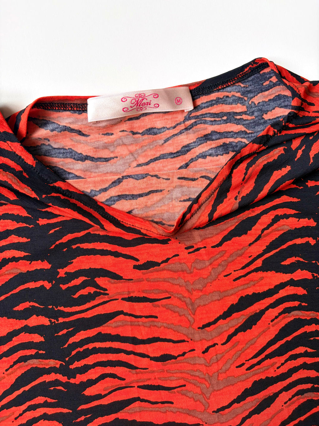 90s Red Tiger Print Sleeveless Top ✮ Size M