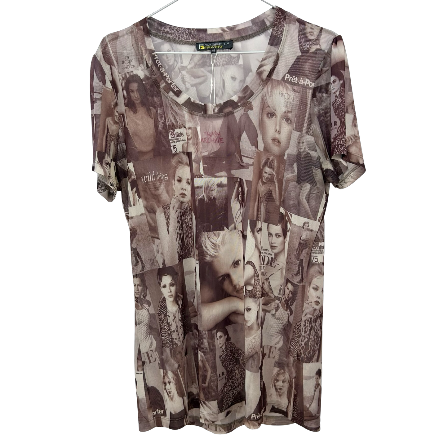 90s Graphic Mesh Tee ✮ Size 14