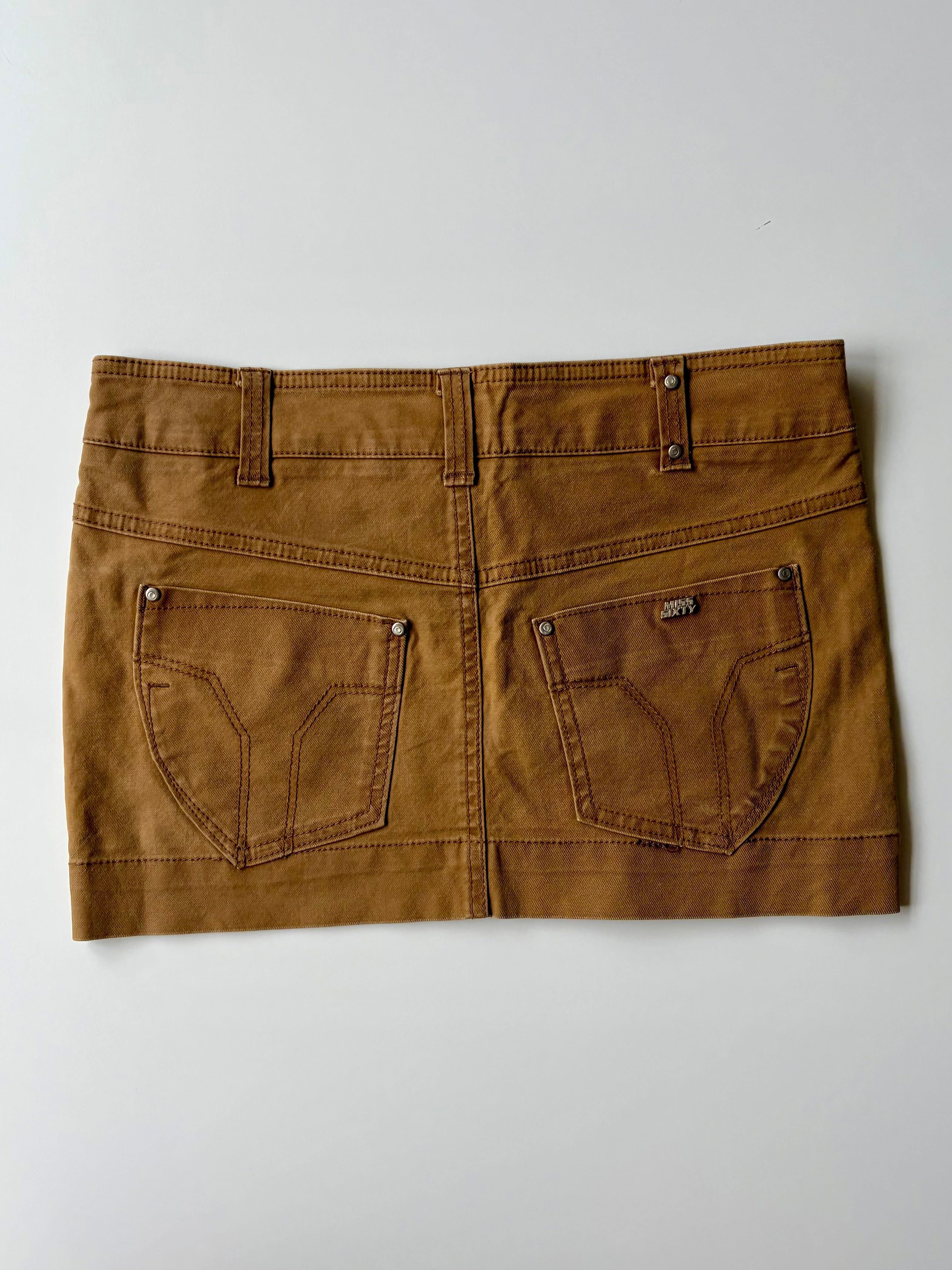 Miss Sixty Tan Mini Skirt ✮ Size 26"