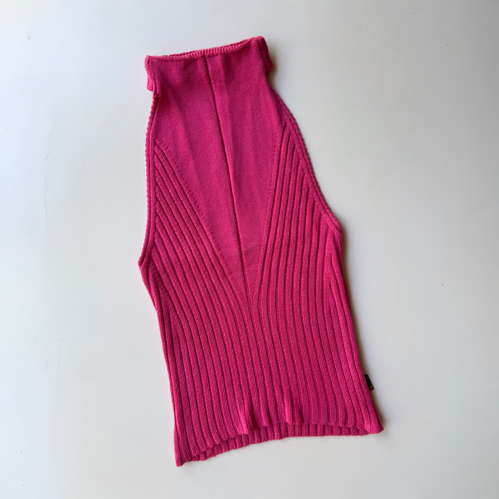 Pink Knit Halter Top ✮ Size M-XL