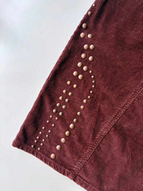 Anna Sui Studded Corduroy Midi Skirt ✮ Size 6*