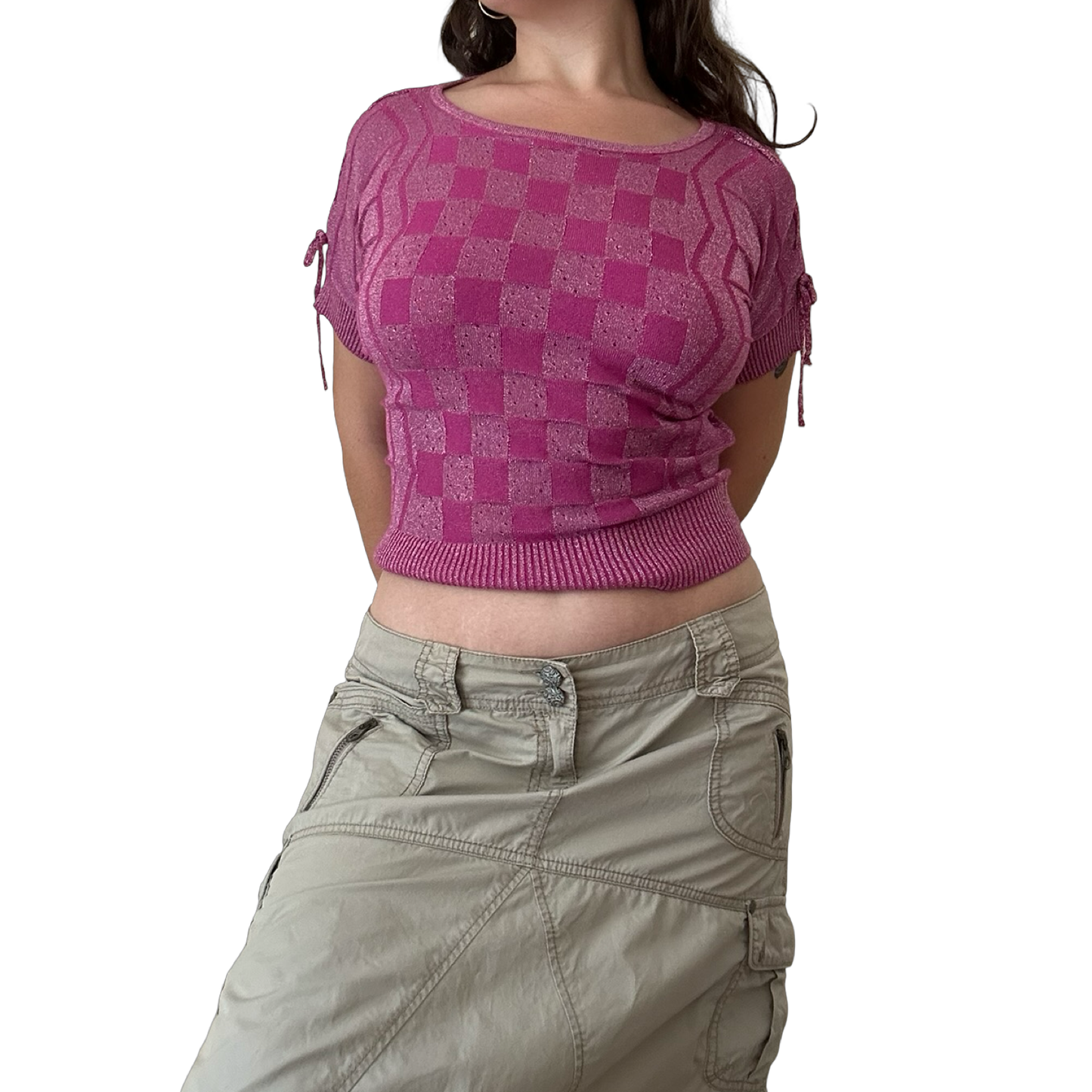 Fuchsia Glitter Knit Top ✮ Size M