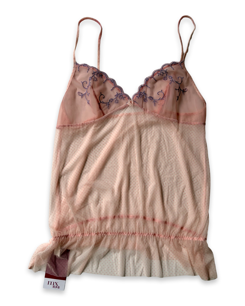 Pink Mesh Babydoll Cami ✮ Size M