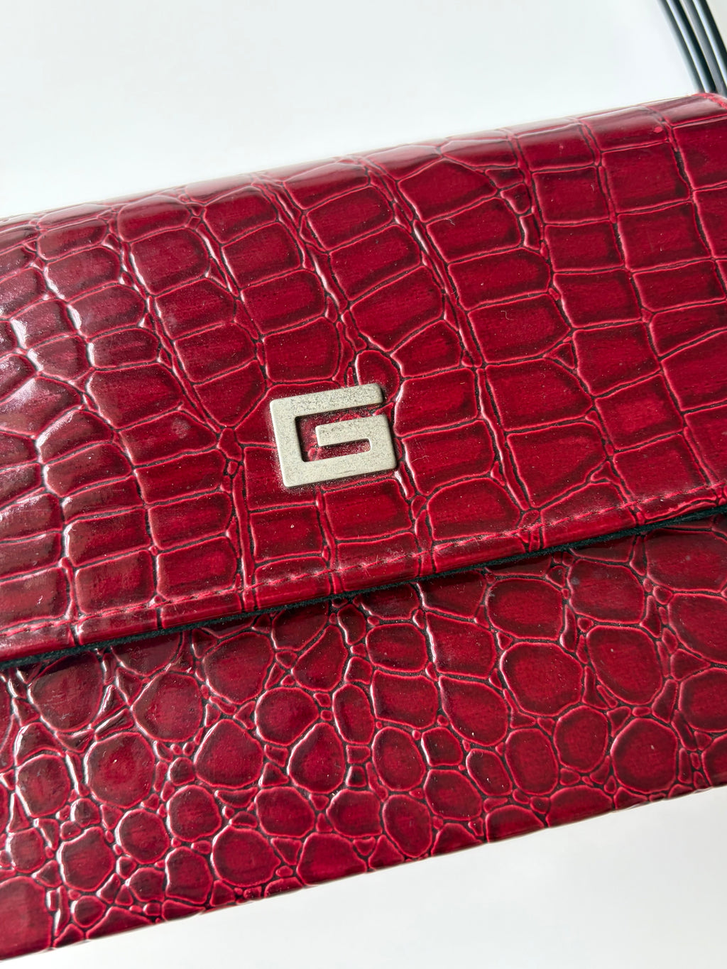 Y2K Red Faux Leather "G" Handbag