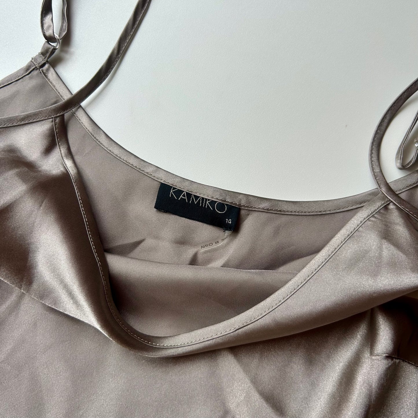 Grey Satin Cami ✮ Size 14