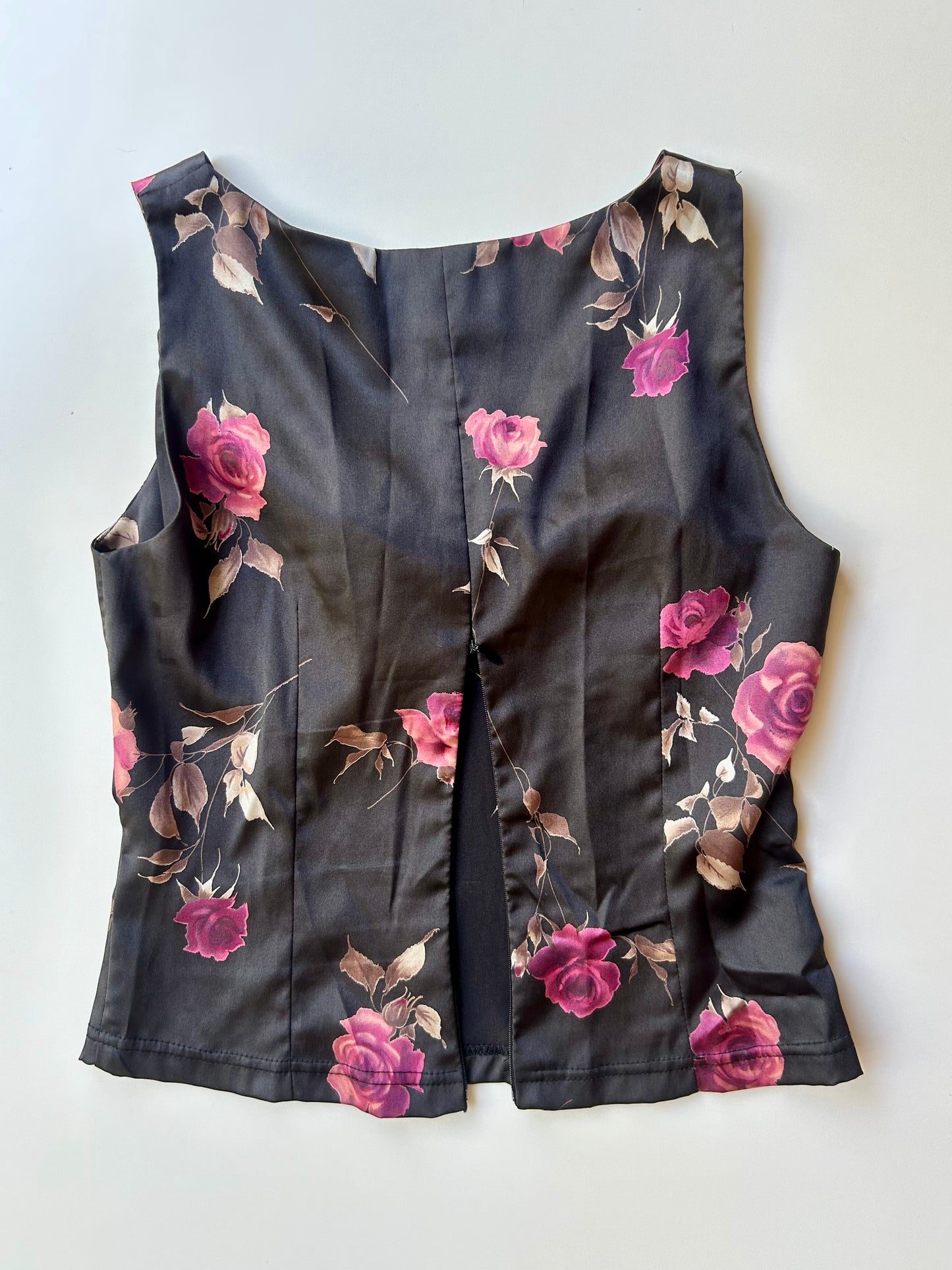 90s Rose Print Top ✮ Size 10