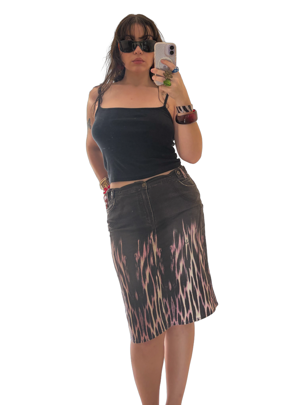 Just Cavalli Denim Midi Skirt  ✮ Size L*