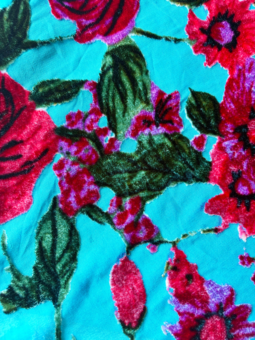 Turquoise Floral Midi Skirt ✮ Size M