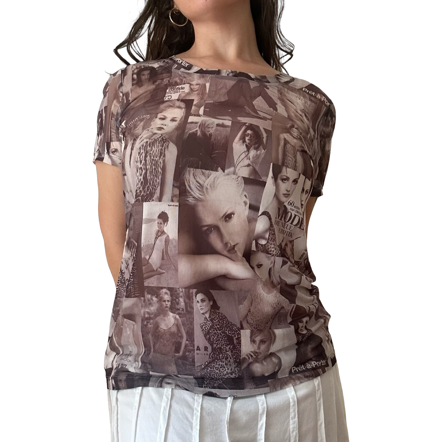 90s Graphic Mesh Tee ✮ Size 14