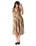 90s Leopard Print Fairy Halter Dress ✮ Size 12*