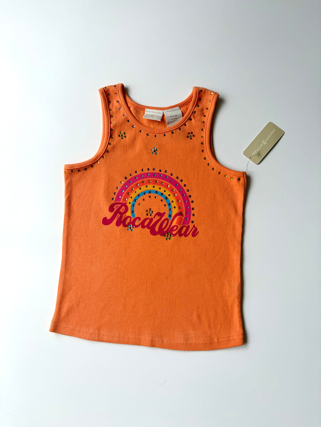Deadstock Y2K Rockawear Bedazzled Tank Top ✮ Size 8-10