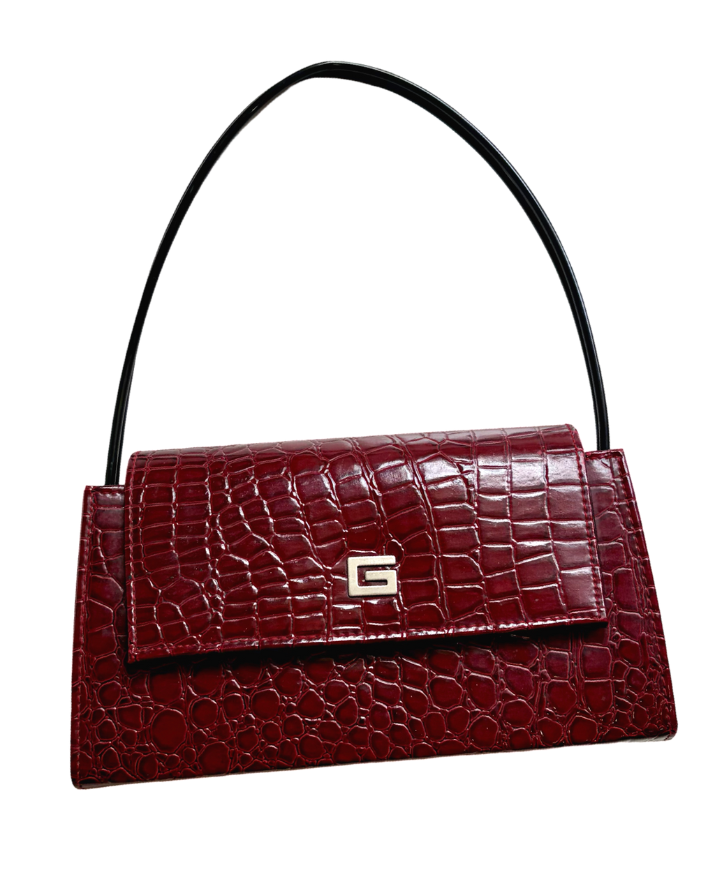Y2K Red Faux Leather "G" Handbag