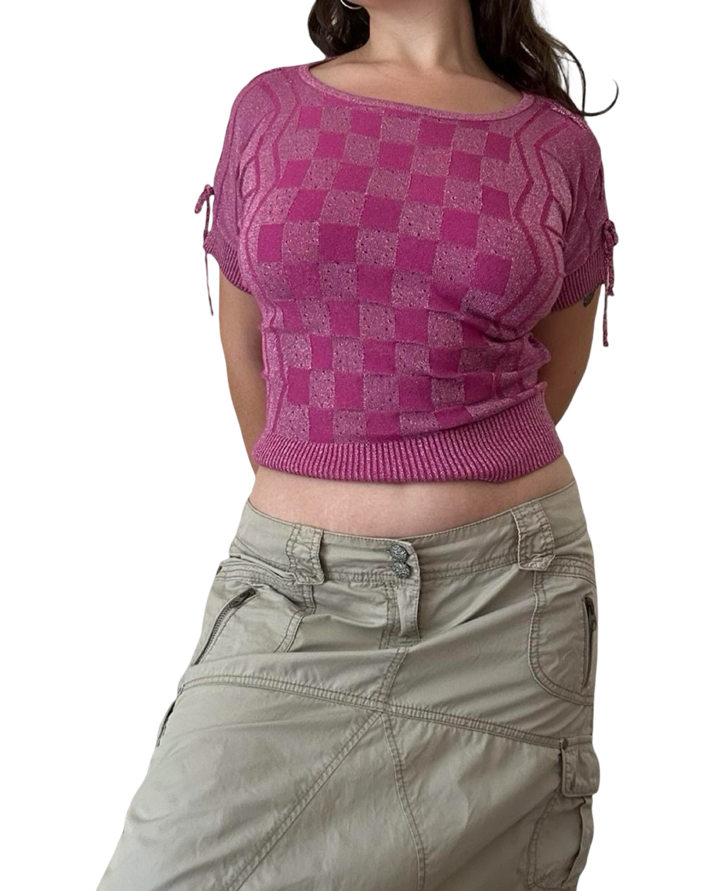 Fuchsia Glitter Knit Top ✮ Size M